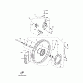 Схема узла: Front wheel и brake system Yamaha XT125