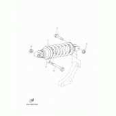 Схема узла: Задняя подвеска Yamaha XSR700/ MTM690
