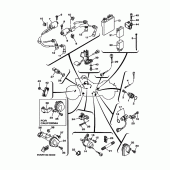 Схема вузла: Электрооборудование 1 Yamaha XV1700 Road Star Midnight