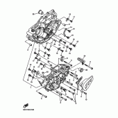 Схема узла: Картер двигателя Yamaha YZ250 YZ250F