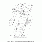 Схема узла: Вилка передней оси Yamaha XV1900 Roadliner Midnight