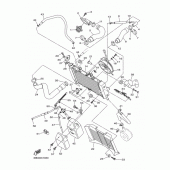Схема узла: Радиатор и Патрубок системы охлаждения Yamaha XJ6 XJ6-N (Naked, ABS)