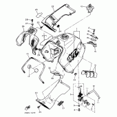 Схема узла: Топливный бак Yamaha XT600 XT600