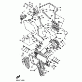 Схема вузла: Радіатор та Патрубок системи охолодження Yamaha VMX12 V-MAX