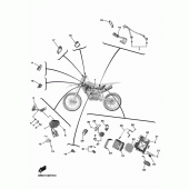 Схема узла: Электрооборудование 2 Yamaha YZ450F YZ450F