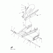 Схема узла: Задний рычаг и Подвеска Yamaha FZ6 FZ6 FAZER S2