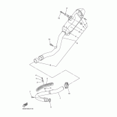 Схема вузла: Вихлопна система Yamaha YZ250 YZ250F