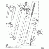 Схема узла: Вилка передней оси Yamaha TT600