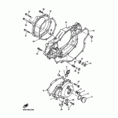 Схема узла: Крышки картера 1 Yamaha YZ450F YZ450F