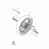 Схема вузла: Переднє колесо Yamaha XSR900/MTM850 XSR900