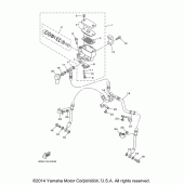 Схема вузла: Передній гальмівний циліндр Yamaha XV1700 Road Star Midnight Warrior
