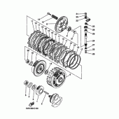 Схема вузла: Зчеплення Yamaha XT660 XT660R