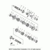 Схема вузла: Трансмісія Yamaha YZ450F YZ450FX