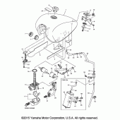 Схема вузла: Паливний бак Yamaha XVS950 Bolt R-Spec