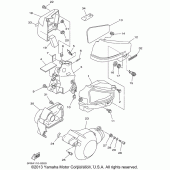 Схема вузла: Бічна кришка Yamaha XVS650 V-Star Custom