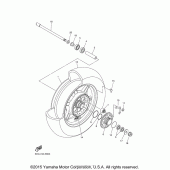 Схема узла: Заднее колесо (for cast wheel) Yamaha XVS1100 V-Star Classic