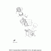 Схема вузла: Колінчастий вал і поршень Yamaha XVS650 V-Star Classic