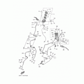 Схема узла: Передний тормозной цилиндр Yamaha XV1900 Star Venture