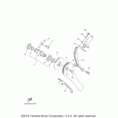 Схема вузла: Розподільний вал та Ланцюг ГРМ Yamaha TTR125 TT-R125