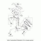 Схема узла: Задний фонарь (Стоп-сигнал) Yamaha XV1700 Road Star Midnight Silverado