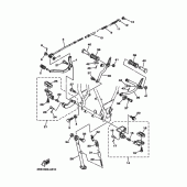 Схема узла: Подножки и Подставка Yamaha TW125