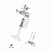 Схема вузла: Рульовий механізм Yamaha XT225 XT225
