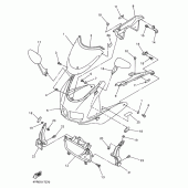 Схема вузла: Облицювальні елементи 1 Yamaha FZ400