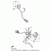 Схема узла: Пульт управления рулевой и Рычаг Yamaha YZF600R Thundercat