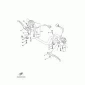 Схема узла: Пульт управления рулевой и Рычаг Yamaha XP500 T-MAX