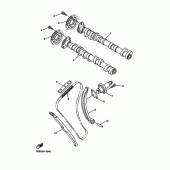 Схема вузла: Розподільний вал та Ланцюг ГРМ Yamaha YZF-R6/ YZF600 R6
