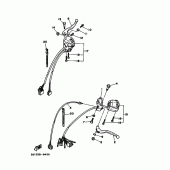 Схема узла: Пульт управления рулевой и Рычаг Yamaha XV535 Virago