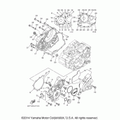Схема узла: Крышки картера (1) Yamaha XT250 XT250