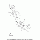 Схема вузла: Пульт управління рульовий та Важіль Yamaha XVS650 V-Star Classic
