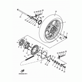 Схема вузла: Заднє колесо Yamaha YZF-R25