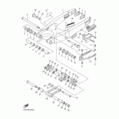 Схема вузла: Задній важіль та підвіска Yamaha WR250 WR250F