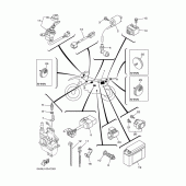 Схема вузла: Електроустаткування 1 Yamaha TTR90 TT-R90