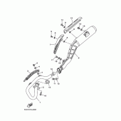 Схема вузла: Вихлопна система Yamaha TW225