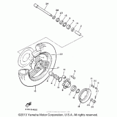 Схема вузла: Заднє колесо Yamaha XVZ1300 Venture Royale