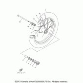Схема вузла: Переднє колесо Yamaha XVS650 V-Star Custom