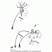 Схема узла: Пульт управления рулевой и Рычаг Yamaha XV535 Virago