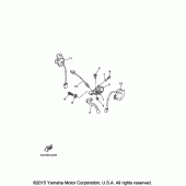 Схема вузла: Пульт управління рульовий та Важель Yamaha TTR230 TT-R230