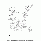 Схема вузла: Підніжки та підставка Yamaha YZ450F YZ450FX