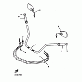 Схема узла: Руль и тросики Yamaha XVZ1300 Royal Star
