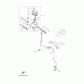 Схема узла: Передний тормозной цилиндр Yamaha MT125 MT-125