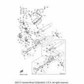 Схема вузла: Вихлопна система Yamaha XVS650 V-Star Custom
