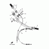 Схема узла: Руль и Тросики Yamaha YZ125