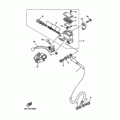 Схема узла: Передний тормозной цилиндр Yamaha YZ250 YZ250
