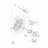 Схема вузла: Переднє колесо Yamaha TTR50 TT-R50