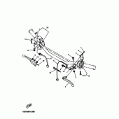 Схема вузла: Пульт управління рульовий та Важель Yamaha DT125 DT125R