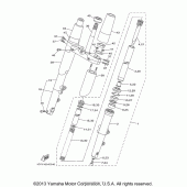 Схема узла: Вилка передней оси Yamaha XV1900 Roadliner Midnight